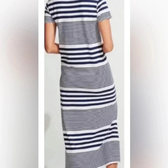 Vineyard Vines Edgartown Navy & White Striped Deep Bay Maxi Dress Size XXS - Picture 2 of 4